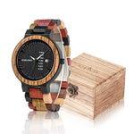 Limited Edition Tri-Color Wooden Quartz Timepiece