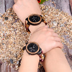 Limited Edition Tri-Color Wooden Quartz Timepiece